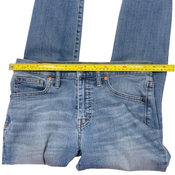 MADEWELL Cool Sexy 9" Mid-Rise Skinny Jeans Frankie Wash Torn Knee 28" Lean Legs - Picture 9 of 16